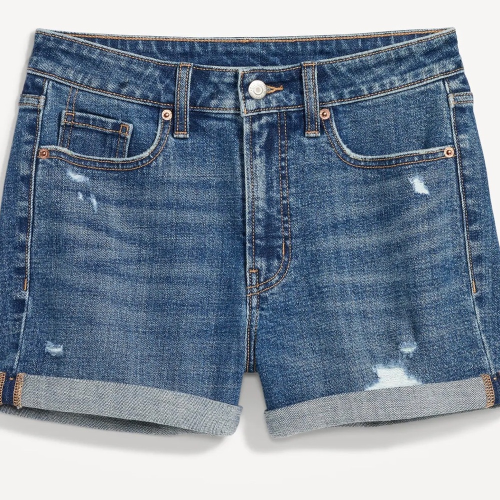 Old Navy High- Rise Curvy O.G Straight denim shorts size 2